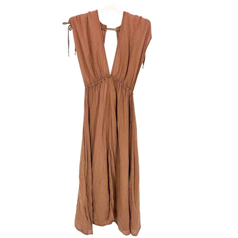 Anthropologie Maxi Dress Small Gauze Kaftan Swim Cover Up Beach Resort NEW Flaw - Picture 3 of 11